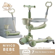 Scooter For Kids 4 in 1 Deluxe Foldable Scooter Adjustable Height Children Toy 3 Wheels Scooter