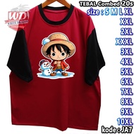 T-SHIRT monkey D LUFFY BIG SIZE CODE JA7 JUMBO 2XL 3XL 4XL 5XL 6XL 7XL 8XL 9XL 10XL