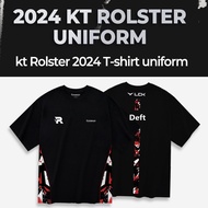 2024 Kt Rolster Đồng phục chính thức Mùa hè thường xuyên Jersey.  "deft" Cùng một áo phông người hỗ 
