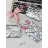 Bank card wallet, cccd card holder wallet, bank card, trendy, fashionable silver leather wallet