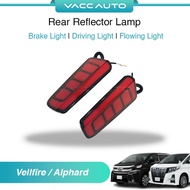VACC AUTO Rear Bumper Reflector Lamp Tail Brake Lamp Cover Fit For Toyota Alphard Vellfire AH30 ANH3