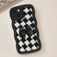 OPPO Find X6 Pro X5 F15 F1 Plus R11 R11s R9 R9s Phone Case 3D Stereo Houndstooth Bowknot Bow Plaid Lattice Wave Weave Plait Braid Knitted Cute Soft Casing Cases Case Cover