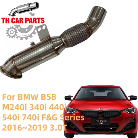 4.5 Inch High Flow Downpipe For BMW B58 M240i 340i 440i 540i 740i F&G Series 2016~2019 3.0T B58 Down