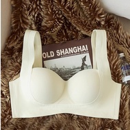 Women's Strapless Bra with Large Letters Anti-Ringing Large Size Lower Size Ivory White Size 34 for 