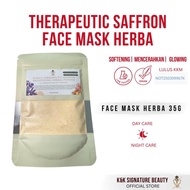 K&K 35GRAMS TRIAL THERAPEUTIC KERALA BRIGHTENING HERBAL POWDER MANDIAN HERBA SAFFRON & ROSE 100% ORG