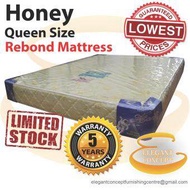 (Pre Order)  High Grade Honey Queen Size 8"inch High Density Rebond Synthetic Mattress