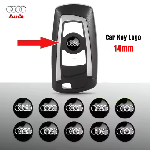 New 14mm Car Key Emblem Sticker Car Accessories For Audi A7 A8 A3 A4 A5 A6 TT Q3 Q5 Q7 A1 B5 B6 B7 B