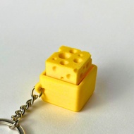 Cheese Mechanical Keyboard Keychain | Clicky Keycap Stress Relief
