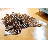 Faux Cowhide Rug Animal Skin Area Rug Deer Rug Cow Hides and Skins Mat Sika Deer Carpet for Home Liv
