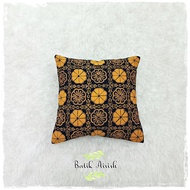 Batik CAP Pillowcase | Galuh Chandra Yellow | Cushion Cover Sofa Chair uk. 40x40 cm