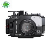 DBJIT SeaFrogs TG7 60ม./195ft เคสใส่กล้องใต้น้ำกันน้ำสำหรับการดำน้ำสำหรับ Olympus TG-7กระเป๋ากล้องกั