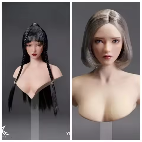Presale YMT112 1/6 Scale Movable Eyes Asia Pretty Girl Head Sculpt Model Fit 12-inch PH Pale Action 