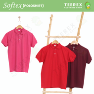 SOFTEX HONEYCOMB UNISEX PLAIN POLO SHIRT - SHADES OF RED