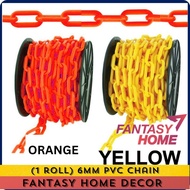 6MMX 20M PVC Chain Plastic Chain for Safety Road Cone PVC Chain Gate Rantai Pagar