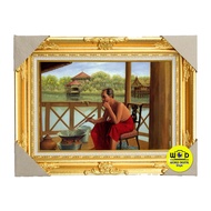 Picture Of King Rama V Cooking Style With Louis Frame 12x18 Inches (Including 18x24 Inches)