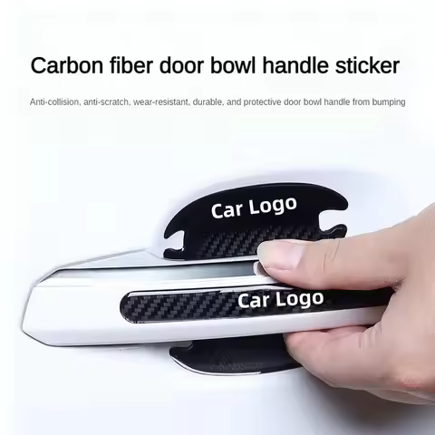 Car door bowl door handle protective sticker Door rearview mirror carbon fiber drop adhesive protect