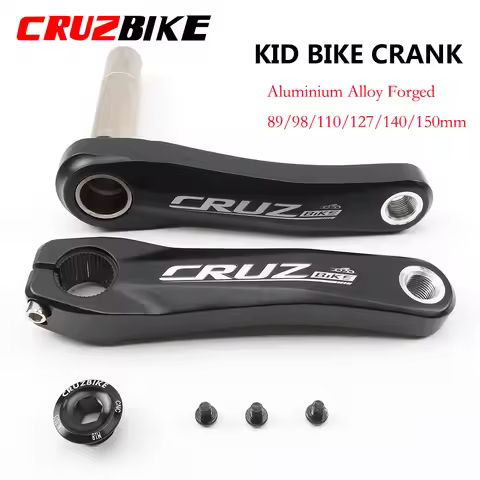 CRUZbike 89/98/110/127/140/150mm Alloy Aluminum MTB Child Bike Crank Kids Folding Bicycle Cranksets