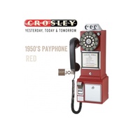 ::bonJOIE:: Crosley 經典懷舊投幣式復古電話機 (紅色) 復古電話 經典電話 懷舊電話 復古風格 美式鄉村 工業風 設計師款 壁掛電話