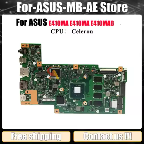 E410MA Laptop Motherboard For ASUS EeeBook E410M E410MA E410MAB Notebook Mainboard With Celeron CPU 