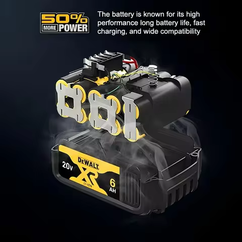 Battery Dewalt 20V/60V 100% Original Dewalt 6000mAh 20V/60V Power Tool Battery DCB206 DCB205 DCB200