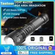 [In Stock] Original XHP100 9-core Led Flashlight Function Torch USB Charging Re-chargeable Torch 18650 or 26650 Battery Zoomable Aluminum Alloy Tactical Light