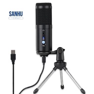 Condenser Microphone Computer USB Port Microphone for Live Broadcast, Voice, Game, Microphone, Karaoke