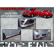 PERODUA AXIA 2017 AGYA TRD STYLE FULLSET BODYKIT FOR AGYA BUMPER ONLY (AGYA TRD) FRONT SKIRT SIDE SK