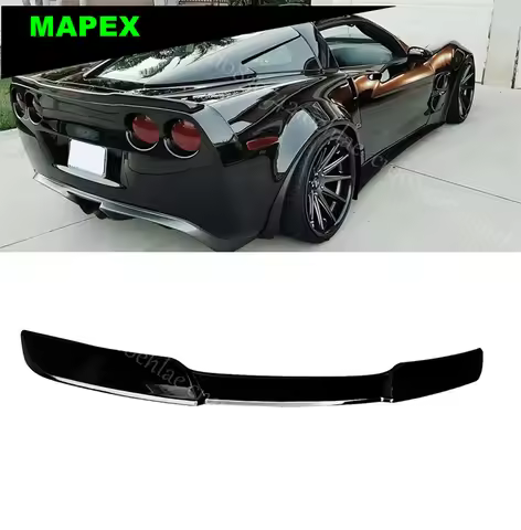 ZR1 Extended Style ABS Plastic Rear Trunk Lid Wing Spoiler For 2005-2013 Corvette C6 Carbon fiber pa