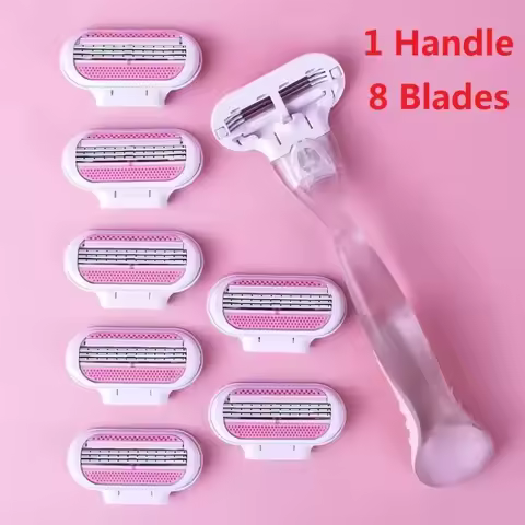 Women Safety Razor Blades Face/ Leg/ Armpit/ Bikini Beauty Hair Removal Shaving Compatible Venus Sha