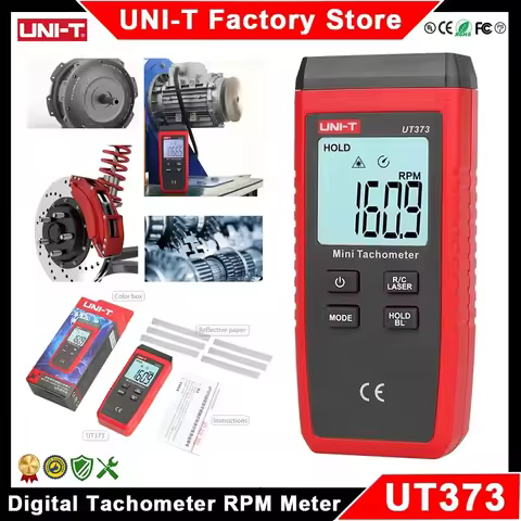 RPM Speed Meter Tacometro UNI-T UT373 Tachometer Digital 99999RPM Non-Contact Laser Tachometer Mini