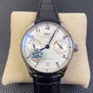 IWC ZF factory seven chains Portuguese cowhide leather strap watch 42mm Italian style