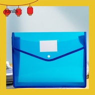 [JU] Label Pocket File Organizer Transparent File Folder Waterproof Transparent Plastic Expanding Fi