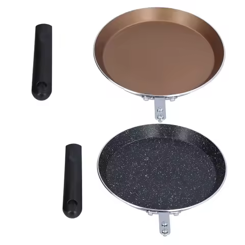 Pancake Pan Nonstick Safe Harmless Flat Bottomed Frying Pan with Handle for Induction Cooker for Res