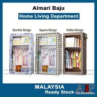 Wardrobe Almari Baju Rak Baju Clothes Organization Storage Rack Cabinet Clothes Rack Cupboard Bedroo