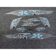 TRANSPARENT STICKER STRIPING MIO J AND MIO GT CUSTOM LINE ARAI MATA