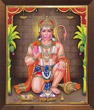 Hanuman Digital Photo with Frame and Glass (L321B)