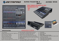 MIXER ZETAPRO SUPER PHANTOM 8 VERSI 2 ORIGINAL / MIXER AUDIO ZETAPRO SUPER PHANTOM 8 COMPRESSOR