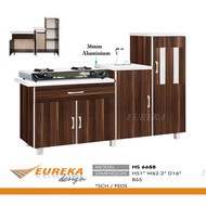 EUREKA 5ft Gas Kitchen Cabinet/Kabinet Dapur Gas Aluminium Edges
