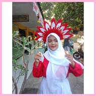 MERAH 8.8 Mall Red and White Headbands Carnival Headbands/Carnival Crowns/August 17 Bandanas.August 