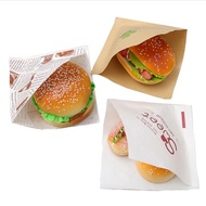 store 50pcs Triangular Open Top Kraft Paper Bag Donuts Sandwich Bags For Bakery Bread Food Packaging
