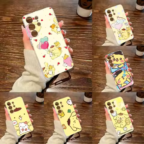 Cute Cartoon P-Pompompurin-n Phone Case For Samsung S26,25,24,23,22,21,20,30,Ultra,Plus,Fe,Lite Tran
