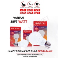 3W 5W 7W white LED Bulb, Warm white, SNI Warranty