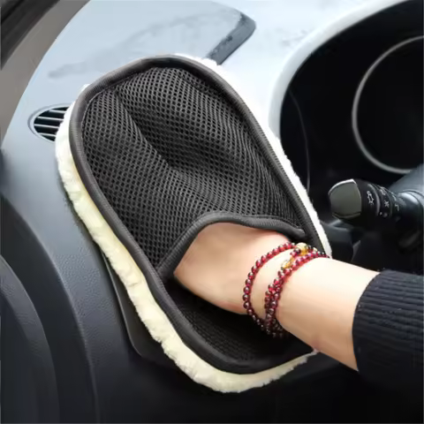 1 Pack Microfiber Car Cleaning Gloves for Ferrari 812 LaFerrari J50 488 SP38 Portofino FXX-K