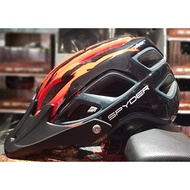 SPYDER TRAX 363 GLOSSY BLACK RED BIKE HELMET