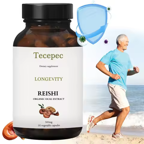 Reishi Mushroom Capsules, 500 Mg, Daily Wellness, Immune Health, Liver Health, Supports Cardiovascul