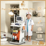 Mainan Large Doctor Set Toys Medical Set With Sound Light Includes ECG Medical Montessori Toys Box