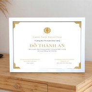 Photo Frame - Certificate Frame 21x30cm(A4)/ 25x35cm(B4)/30x42cm(A3) - White Frame, Mica Surface Wal