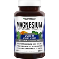 FarmHavenComplex–Glycinate&Malatew/VitaminD3,100%ChelatedforMaxAbsorption,Vegetarian–Health,Nerves,s
