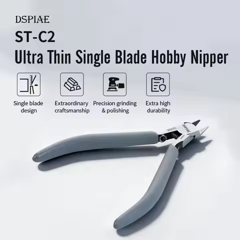 DSPIAE ST-C2 Ultra-Thin Single Blade Nipper Precision Hobby Cutting Tool for Fine Detail Trimming Sp
