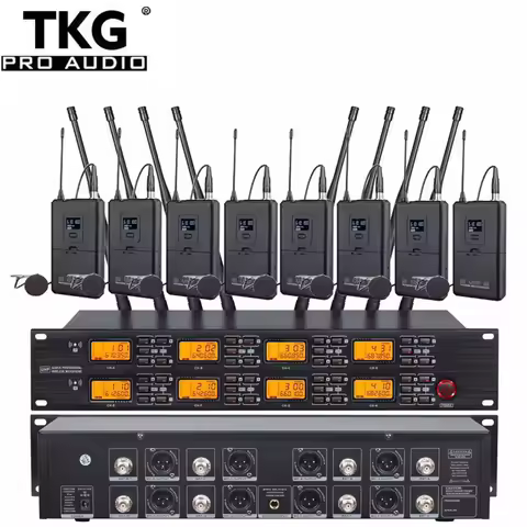TKG UR-8000-L 650-690MHz Professional Wireless Microphone UHF 8 Channel 8 Wireless Lapel Mic 8 Wirel